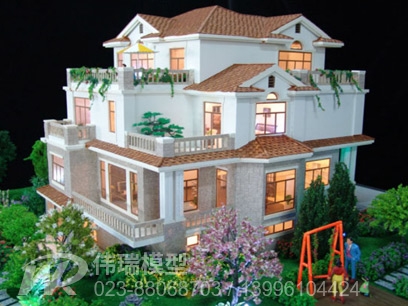 Guangxi villa building model